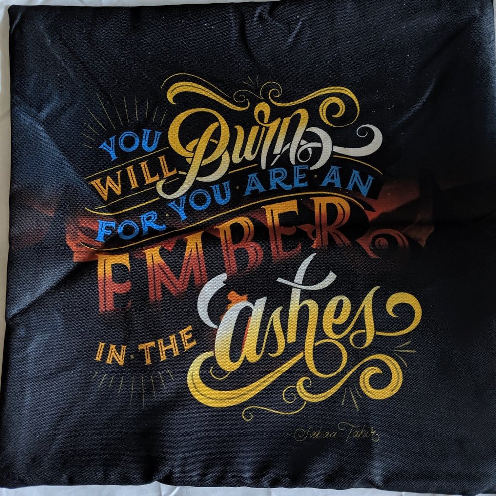 Ember in the Ashes throw pillow case